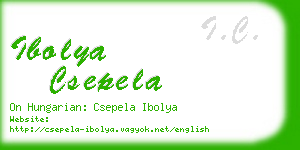 ibolya csepela business card